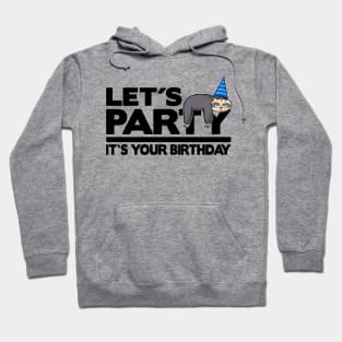 Funny Cute Sloth Birthday Bday Party Child Gift for Kids Hoodie